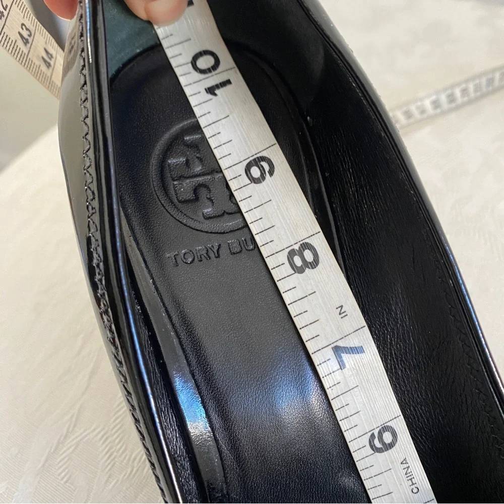 Tory Burch Black patent leather wedge Pumps
